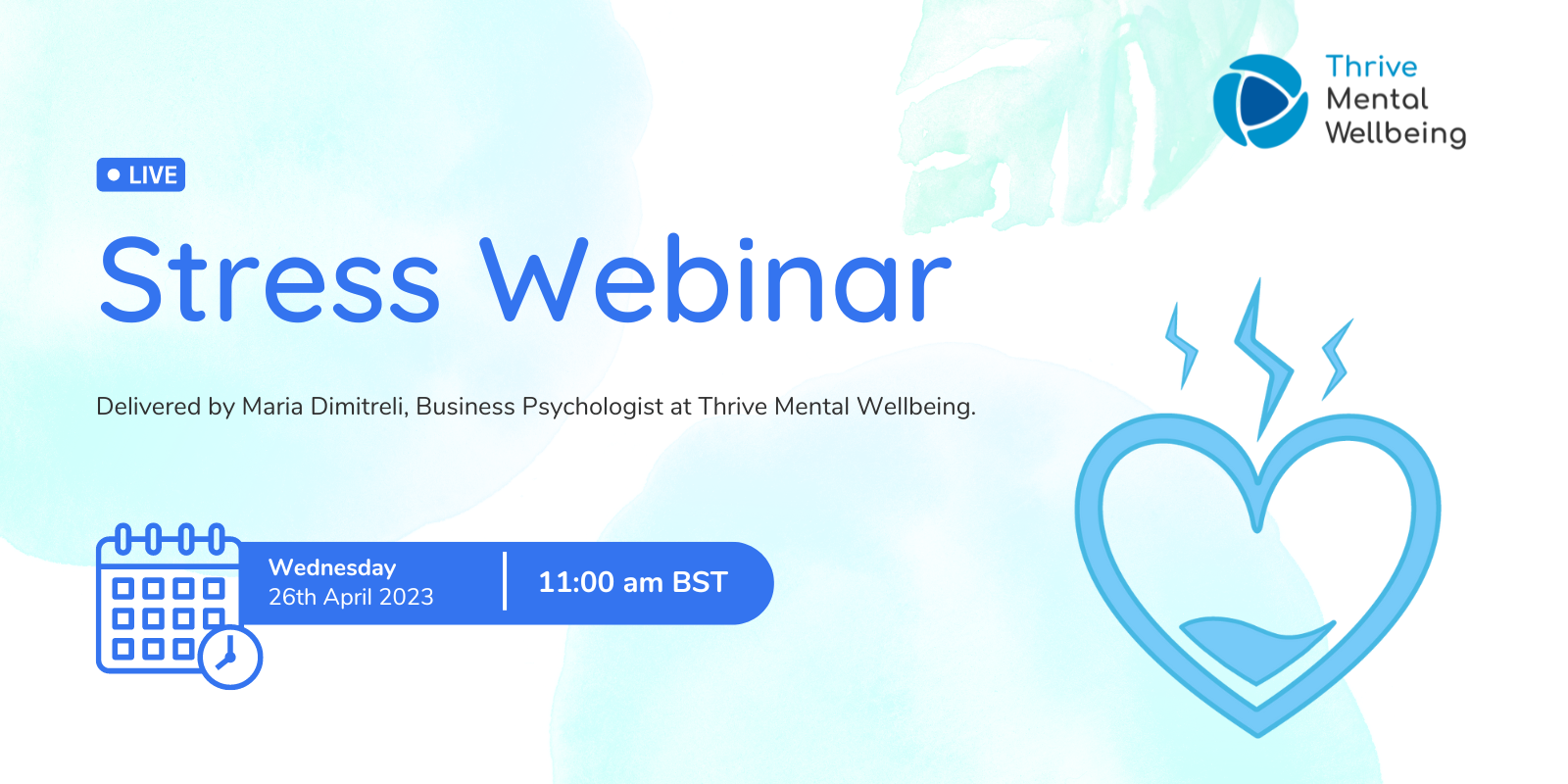 Stress Webinar - Sign up by completing the form below.
