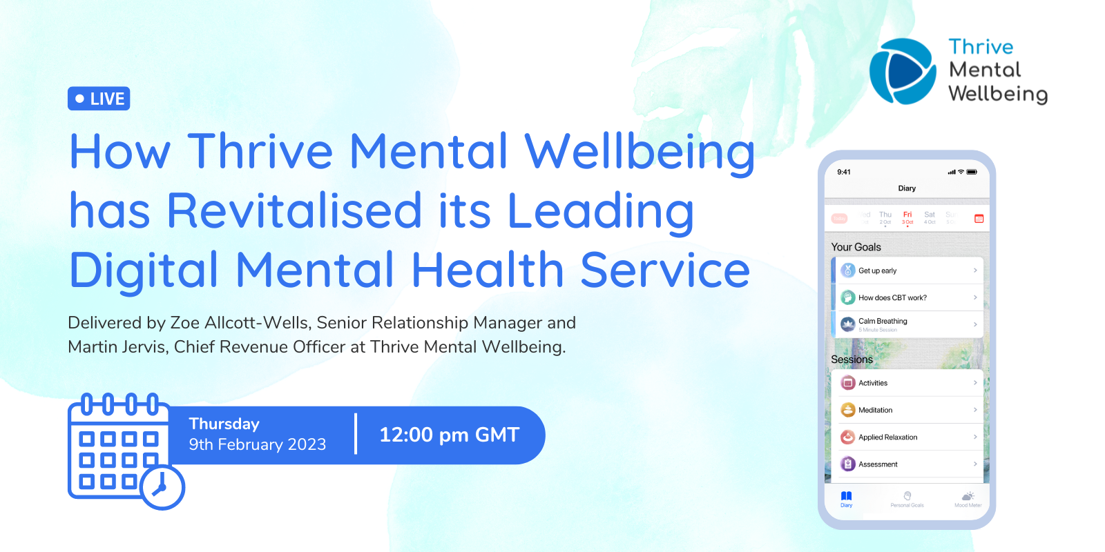 How Thrive Mental Wellbeing has Revitalised its Leading Digital Mental Health Service Webinar 