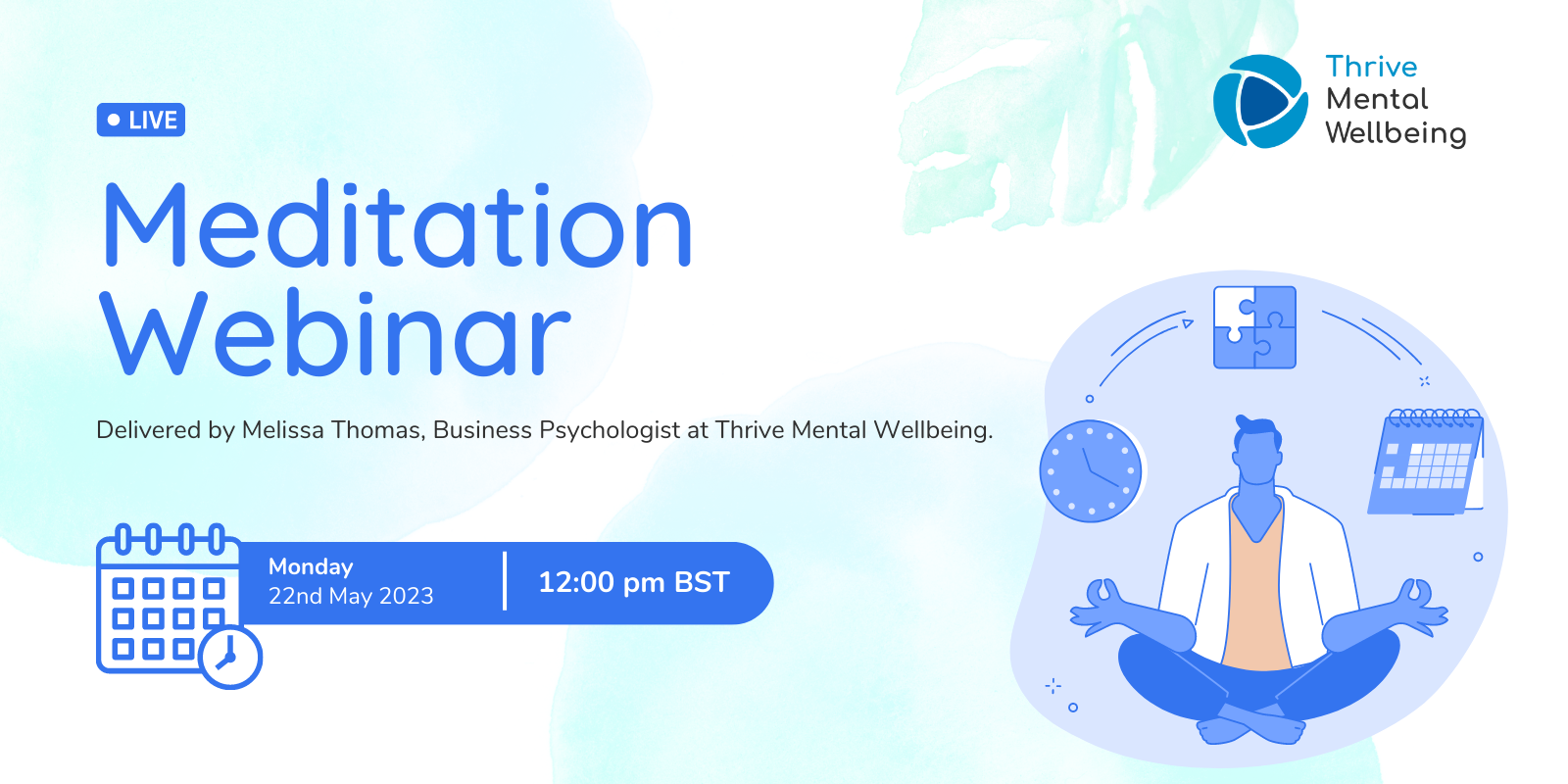 Live Meditation Webinar - Sign up by completing the form below.